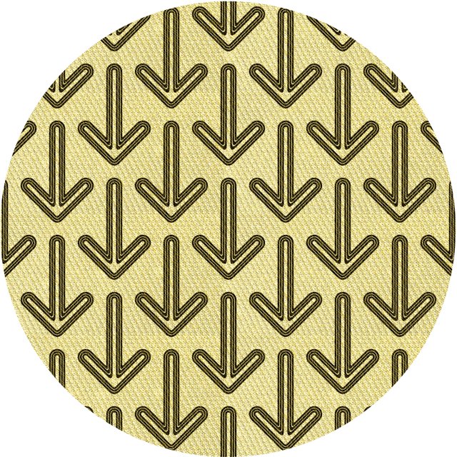 Ahgly Company Tapis Rond Lavable en Machine Intérieur Transitionnel Jaune Moutarde, 5 Pieds Rond