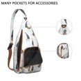 thumbnail image 3 of Vintage French Toile Sling Backpack 鈥?Rustic Farmhouse Print Crossbody Bag, Compact for Essentials, 3 of 4