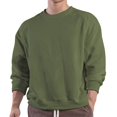thumbnail image 1 of Yuyuzo Chandails en Molleton pour Hommes Manches Longues Col Rond Couleur Unie Ample Décontracté Confortable Pull Tops, 1 of 3
