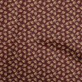 thumbnail image 1 of oneOone Cotton Flex Maroon Fabric Floral Craft Projects Decor Fabric Printed By The Yard 40 Inch Wide, 1 of 4