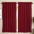 thumbnail image 1 of Blazing Needles Twill Drapery Panel (Set of 2), 63" by 52", Ruby Red, 1 of 2