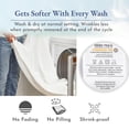 thumbnail image 5 of Ensemble de draps et taies d'oreiller 100% coton à 600 fils - Ensemble de 4 draps de lit en coton peigné extra-long blanc pur pour lit pour matelas, poche profonde de 16 po, tissage satiné doux et so, 5 of 5