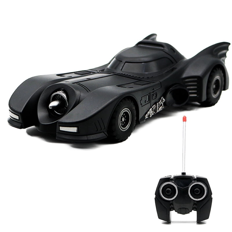 Vintage Batmobile Remote Control Sports Car Model - Four-Way Flexible Maneuvering RC Vehicle, Collectible Toy Replica with Exquisite Detailing (Batteries Not Included: Requires 3 AA for Car & 2 AA