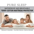 thumbnail image 3 of Waterproof Mattress Protector, Terry Cotton, Fitted Elastic sides to grip under mattress, 3 of 3