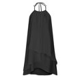 thumbnail image 3 of SMihono Robes Bohèmes d'Été pour Femmes Grande Taille Aguichant Mode Sans Manches Uni Col Rond Ample Robe Irrégulière pour Dames, 3 of 5