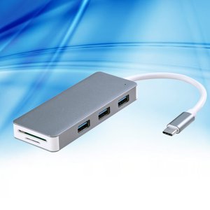 SHOWERORO 1Pack 5 In 1 Usb Hub for Desktop with 3 Usb Type-C 3.0 Ports and Micro Port for Work and Travel