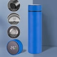 thumbnail image 2 of Blue Blue 500Ml Stainless Steel Smart Temperature Measuring Insulated Cup With Included Strainer And Secure Base For Daily Use, 2 of 6