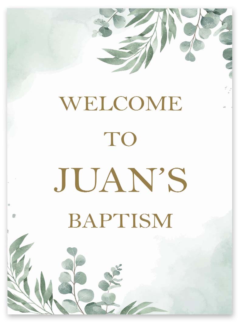 Darling Souvenir MADE WITH LOVE PersonalizedWelcomeSignFor Baptism,LeavesParty Supplies Great For Your Celebrations- 18x 12