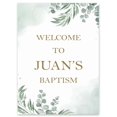 thumbnail image 1 of Darling Souvenir MADE WITH LOVE PersonalizedWelcomeSignFor Baptism,LeavesParty Supplies Great For Your Celebrations- 18x 12, 1 of 5