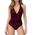 thumbnail image 3 of Swimwear Suit Women V One Control Pieces Bathing Tummy Ruched Swimsuits, Suitable For Rainy Days, 3 of 7