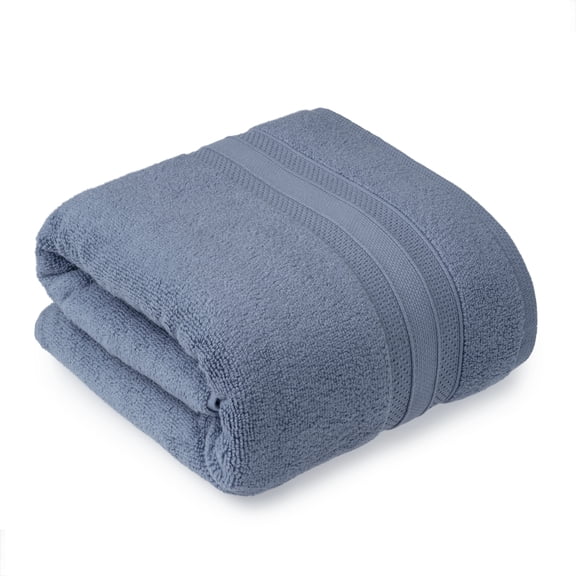 Drap de bain uni 100 % coton Home Trends, 1 pièce, 550 g/m², très absorbant et doux, bleu marine clair