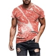 thumbnail image 1 of Qertyioot Liquidation d'Été T-Shirt/haut d'Été pour Homme à Col Rond Imprimé Ventre de Porc Décontracté à Manches Courtes Col Rond, 1 of 4
