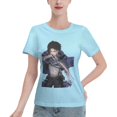 thumbnail image 1 of Women's Basic Short Sleeve T-Shirt Attacking Giant Levi Ackerman, 1 of 6