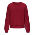 thumbnail image 4 of Penkiiy Chandail pour Femmes Mode Chandail Décontracté pour Femmes à Manches Longues à Col Rond Imprimé Hauts de Chandail pour Dames Blouse Vin Vêtements Y2K, 4 of 6