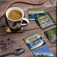thumbnail image 3 of Inkdotpot Set of 6 Drink Coasters Easy Clean 4-inch SquareCoastersCork Base-Reusable- Nature, 3 of 8