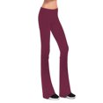 thumbnail image 1 of Innerwin Bas Couleur Unie Pantalons de Yoga pour Femmes Entraînement Taille Élastique Pantalons Simples Rouge Vin G, 1 of 6