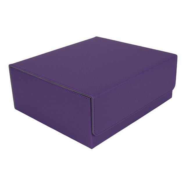 Card Game Storage Box Premium PU Leather Portable Large Capacity Organizer Box