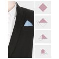 thumbnail image 3 of INSPIRE CHIC Men's Cotton Handkerchiefs Solid Color Pocket Square for Men Light Blue One Size, 3 of 4