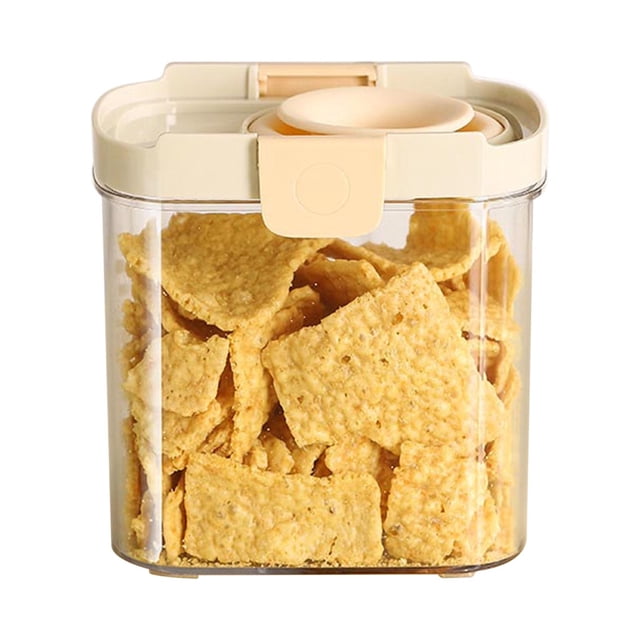 Shldybc Kitchen Food Storage Sealed Jar Food-Grade Plastic Container for Cereals and Grains Household Essentials 1350ml