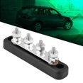 thumbnail image 3 of Ground Distribution Block, Bus Bar Terminal Silver Black AC 300V DC 48V Brass 4 Studs Rust Proof  For Truck For  For Boat, 3 of 8
