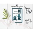 thumbnail image 3 of Darling Souvenir White Birthday Invitation Card 28 Pcs Fill or Write In Blank Invites Printable Party Supplies 5 x 7 Inches, 3 of 5