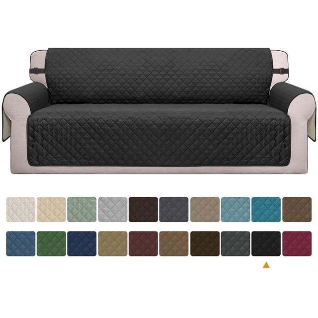 Housse de Sofa Réversible Lavable à la Machine, Housse de Canapé Résistante à l'Eau, Housse Antidérapante Protectrice pour Meubles pour Chiens, Enfants, Animaux