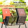 thumbnail image 4 of Outsunny 34.5 Gallon Composter, Dual Chamber Compost Bin, Orange, 4 of 10