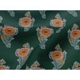 thumbnail image 4 of oneOone Viscose Jersey Fabric Leaves & Floral Block Printed Fabric 1 Yard 60 Inch Wide, 4 of 4