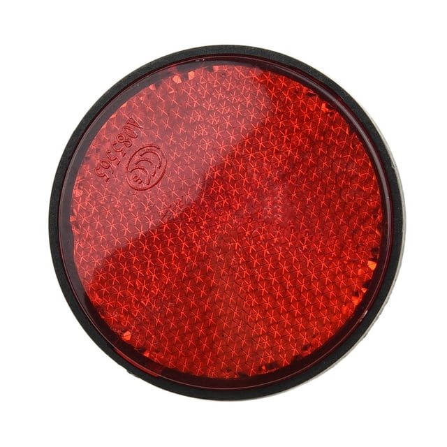 Allume 10Pcs 56mm Bicycle Bike Round Reflector Night Cycling Safety Reflective Bike Accessory Tool Red