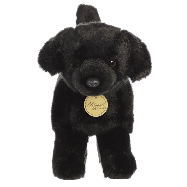 Aurora Stuffed Animals -Black Labrador (Stand)10"