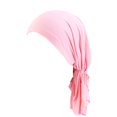 thumbnail image 1 of Chapeau Tressé Réversible Ajustable pour Femmes avec Perles, Style Musulman, Volant, Cancer, Bonnet Enveloppant, Bonnets de Nuit, Doublé Satin, Bonnets pour Cheveux, 1 of 4