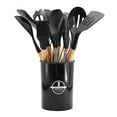 thumbnail image 1 of Cooking Non-stick Pan Storage Bucket Wooden Handle Silicone Kitchenware 12-piece Silicone Kitchenware Set, 1 of 1