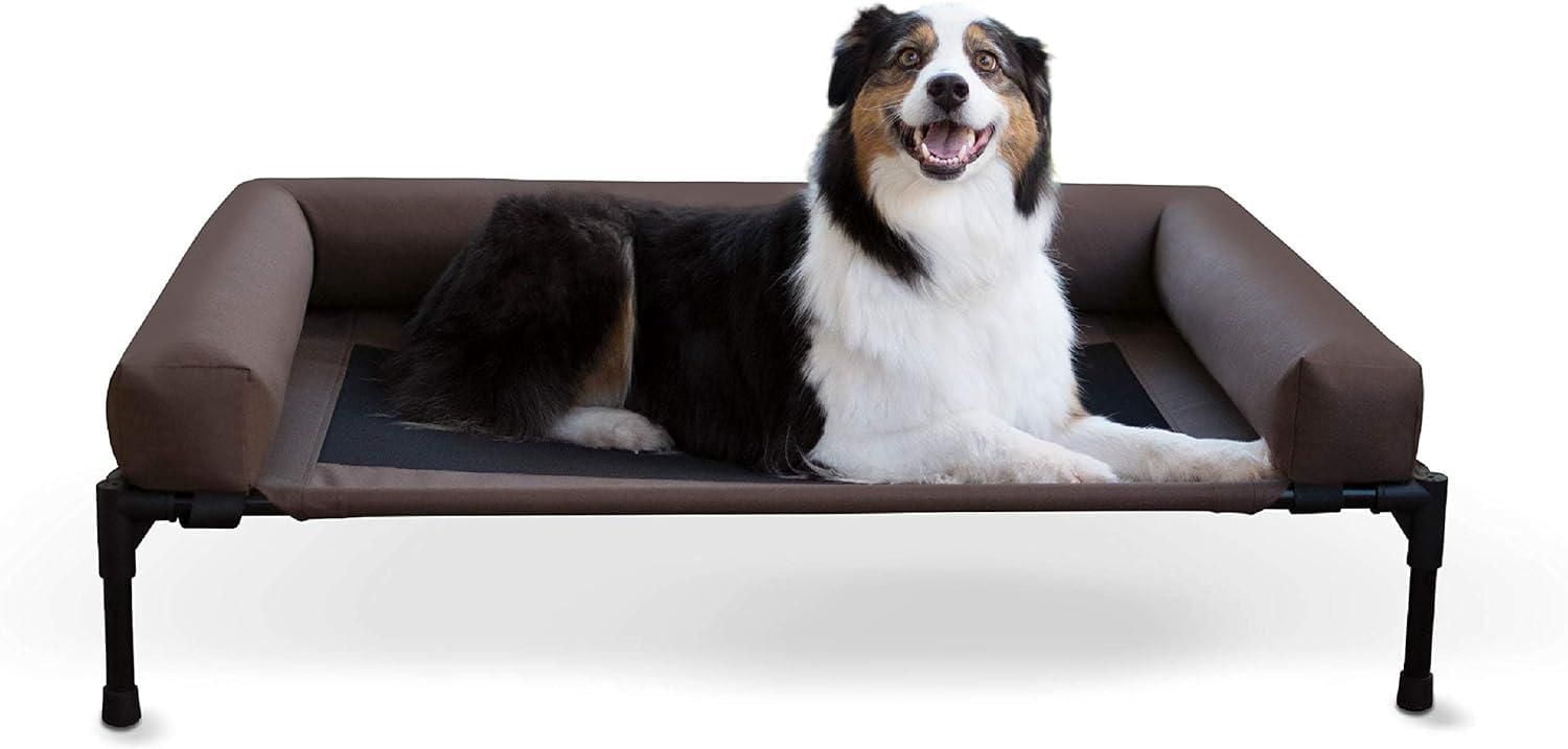 K&H Original Bolster Elevated Pet For Dogs Brown Large