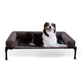 thumbnail image 1 of K&H Original Bolster Elevated Pet For Dogs Brown Large, 1 of 7