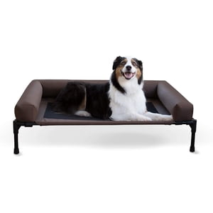 K&H original Bolster Élevé animal pour chiens Brown Grand