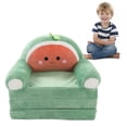 thumbnail image 1 of 2 In 1 Kids Sofa Fold Out, Wide Armrest And Zipper Design, Soft Plush Material, Cartoon Foldable Kids Sofa for Reading, Relaxing, Playing or Sleeping, 1 of 8