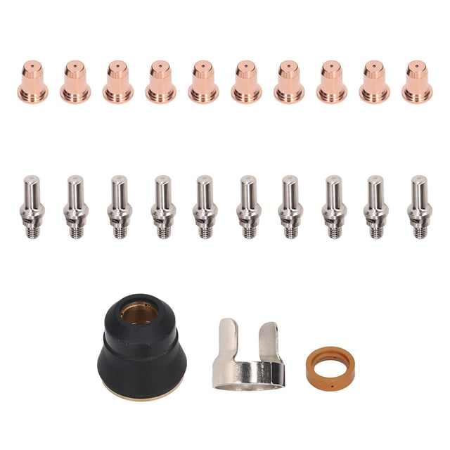 Plasma Cutter Torch Electrode,23Pcs Plasma Cutter Torch Cutter Torch Accessory Plasma Cutter Torch Swirl Ring High-Precision Functionality