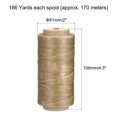 thumbnail image 2 of Unique Bargains 186 Yards 210D/1mm Leather Sewing Thread Polyester Waxed Cord, Dark Tan, 2 of 5