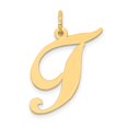 thumbnail image 1 of Diamond2Deal 14K Pendentif Initiale Lettre T en Or Jaune Grand Script pour Femmes, 1 of 5