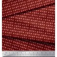 thumbnail image 2 of Soimoi Red Rayon Crepe Fabric Poker Card Symbol Print Sewing Fabric Yard 46 Inch Wide, 2 of 3
