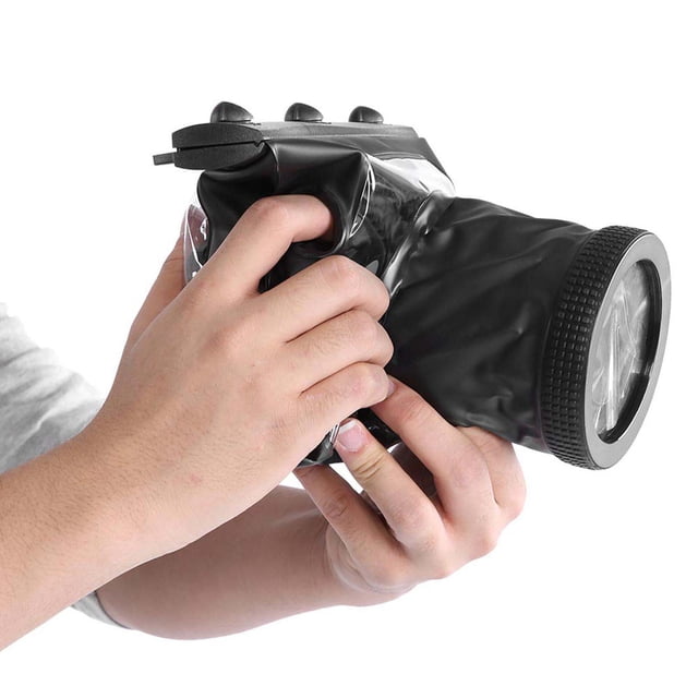 Waterproof Camera Case, Waterproof Camera Bag Waterproof Case Underwater 20M Waterproof for DSLR Cameras White