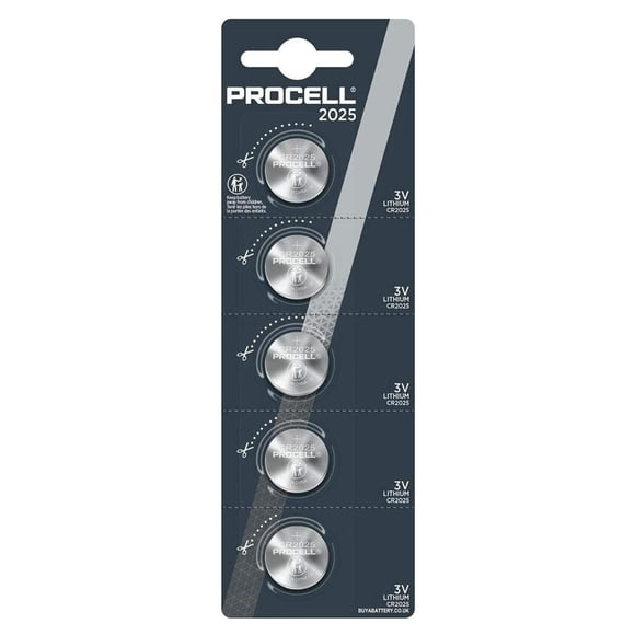 Procell piles bouton au lithium CR2032 3 V longue durée (Paquet de 5)