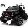 thumbnail image 1 of VOLTZ TOYS Jeep Wrangler Style 24V 2-Seater Kids Ride-On Car Truck, Classic Motorized Off-Road Toy Vehicle with Parent Remote Control, All-Terrain Wheels, Black, 1 of 8