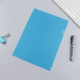 thumbnail image 1 of ZTTD 1 Pack Clear Document Folder Project Pockets, Clear Plastic Folders Sleeves, Documents Project Pockets,Plastic Document Folders Paper Poly Jacket Sleeves Folders Copy, A4 Letter Size, Blue, 1 of 7