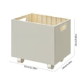 thumbnail image 2 of Book Storage Box Under Desk With Wheels And Handles For A4 Books 32 cm x 25 cm x 24 cm Plastic White, 2 of 8