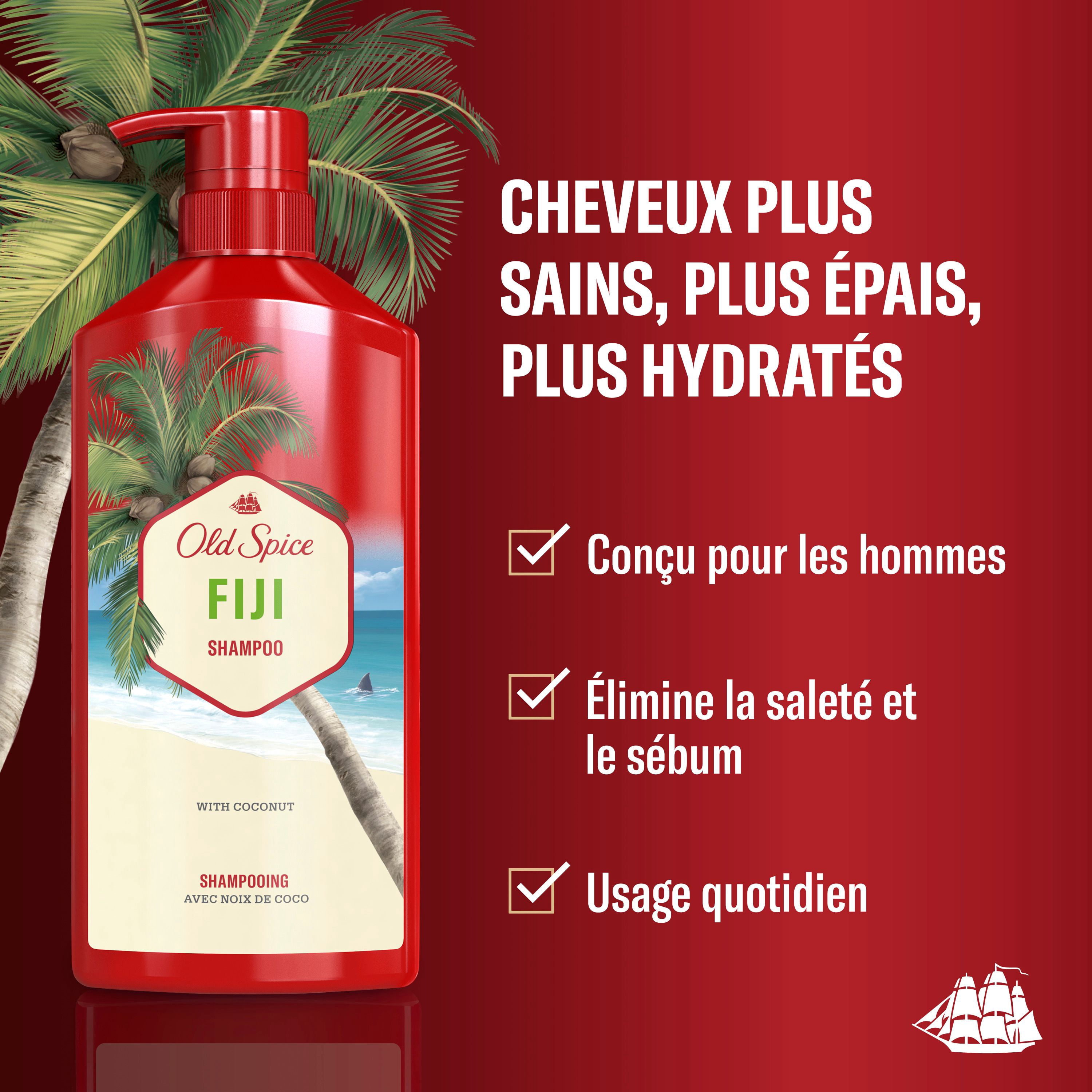 Old Spice Fiji Shampooing pour Hommes