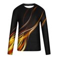 thumbnail image 4 of cllios T-Shirt Graphique pour Hommes Grande Taille T-Shirt Imprimé à Lignes Optiques 3D T-Shirt Léger à Manches Longues T-Shirt Décontracté à Col Rond Chandail d'Entraînement T-Shirt pour Hommes Musclés, 4 of 5