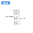 thumbnail image 2 of Unique Bargains Compression Spring, 5Pcs 304 Stainless Steel, 10mm OD, 0.8mm Wire, 30mm Length, 2 of 6