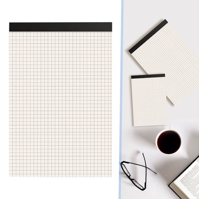 FENGGHAO Graph Paper Pad Grid Ruled Notebook A4 Quadrille Paper for Technical Drawing and Math 80 Sheets
