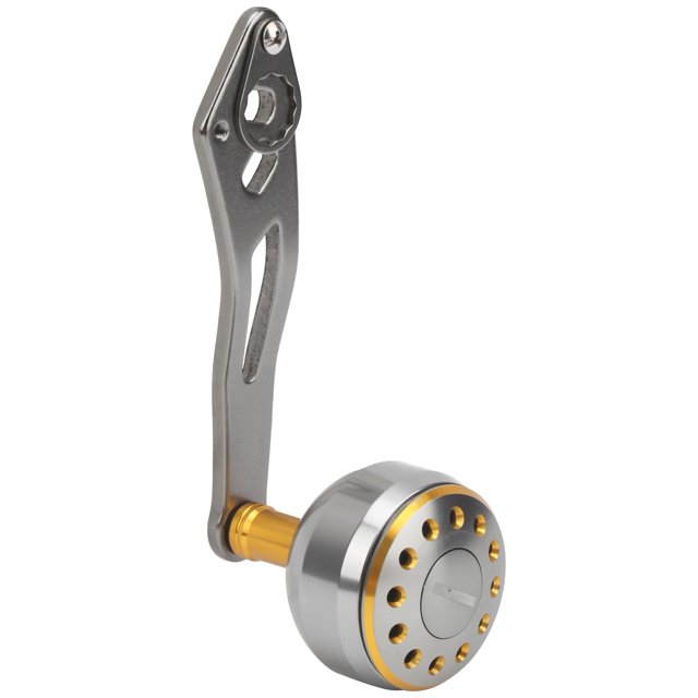 Aluminum Fishing Reel Handle Grip Baitcasting Rocker Arm Replacement Aluminum Alloy Lightweight 360 Rotation Hollow Design 8x5mm
